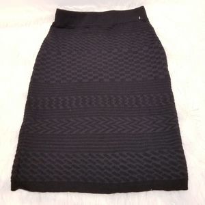 Kendall +Kylie black woven skirt medium curvy super sexy hip hugger 8-10 womens